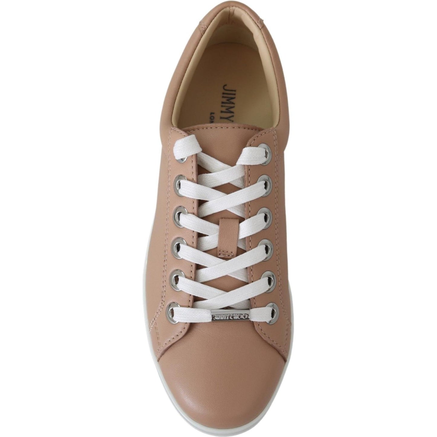 Jimmy Choo Powder Pink Nappa Leather Sneakers 194611096566