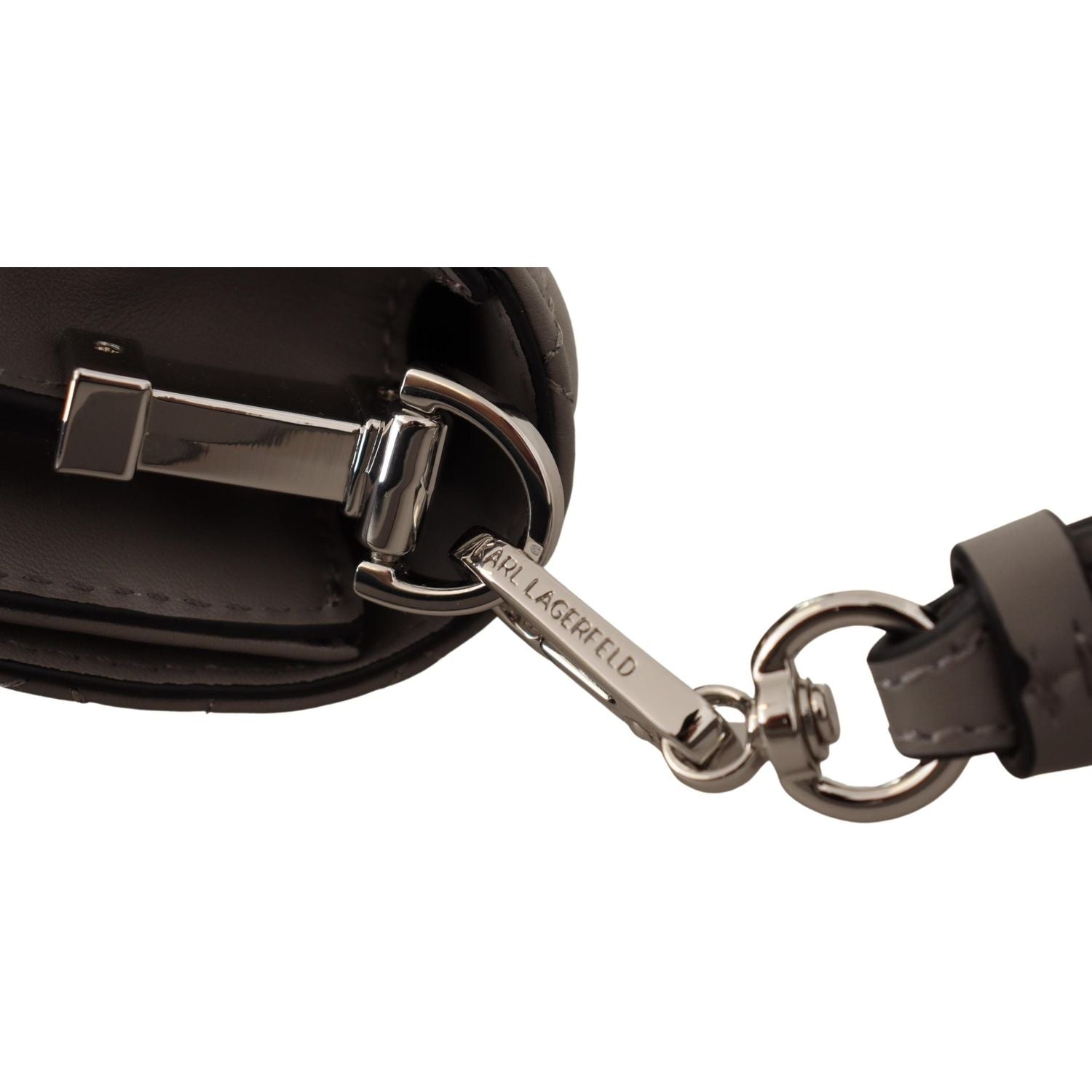 优雅灰色皮革斜挎包