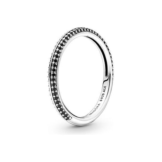 PANDORA JEWELS Mod. ME COLLECTION BLACK PAVE - RING - Size 50 Ring