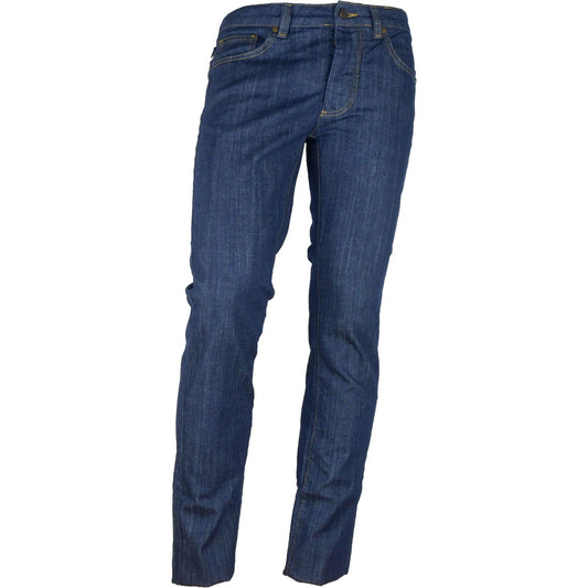 Cavalli Class Elegant Dark Blue Denim Essentials Cavalli Class