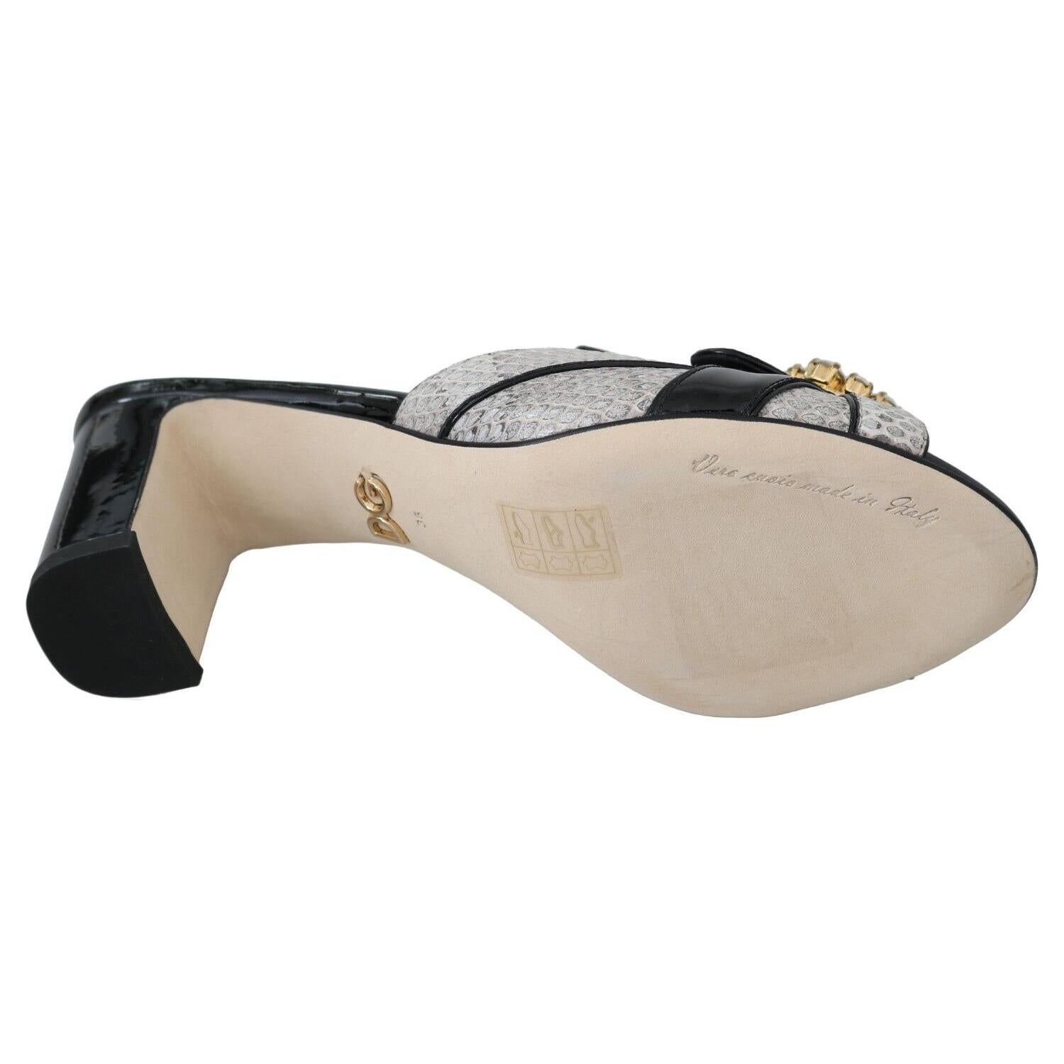 水晶装饰异域皮革凉鞋