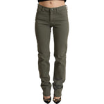 Ermanno Scervino Gray Low Waist Cotton Skinny Denim Trouser Jeans