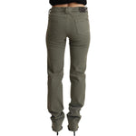 Ermanno Scervino Gray Low Waist Cotton Skinny Denim Trouser Jeans