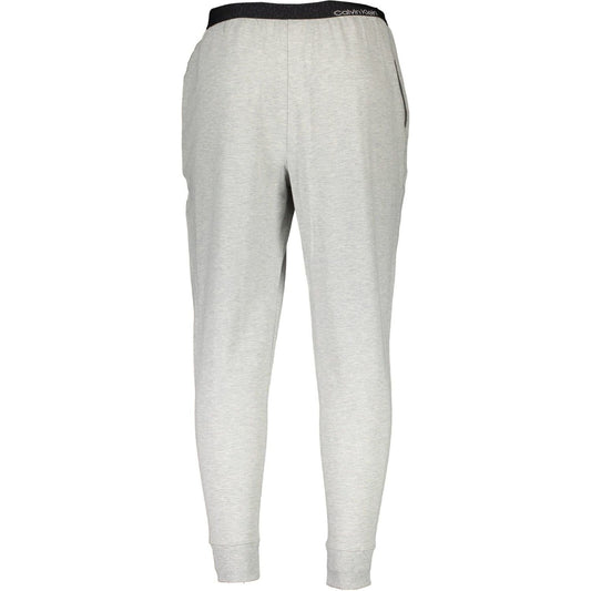 Calvin Klein Elegant Gray Tailored Trousers with Contrast Details Calvin Klein