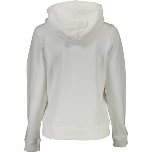 Calvin Klein Elegant White Cotton Hooded Sweatshirt Calvin Klein