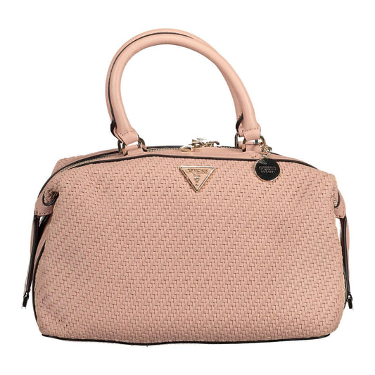 Guess Jeans Chic Pink Satchel with Contrasting Details Guess Jeans