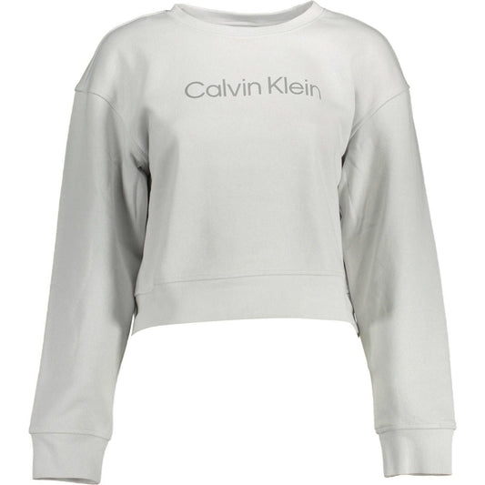 Calvin Klein Elegant Gray Logo Print Sweatshirt Calvin Klein