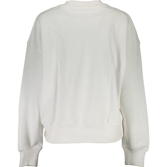 Calvin Klein Chic White Cotton Logo Sweatshirt Calvin Klein