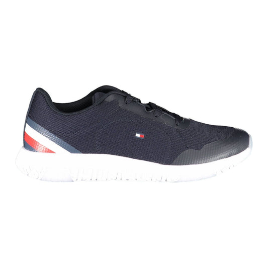 Tommy Hilfiger Sleek Blue Sneakers with Contrast Accents Tommy Hilfiger