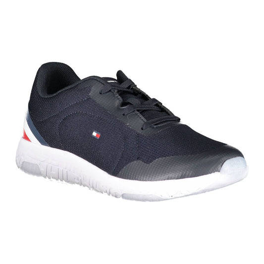 Tommy Hilfiger Sleek Blue Sneakers with Contrast Accents Tommy Hilfiger