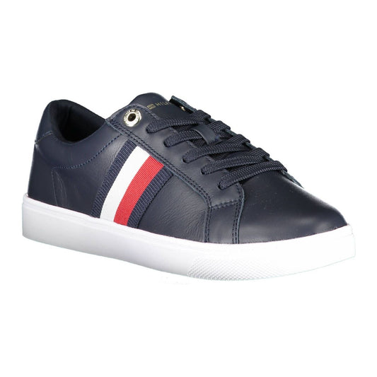 Tommy Hilfiger Chic Blue Lace-up Sneakers with Logo Accent Tommy Hilfiger