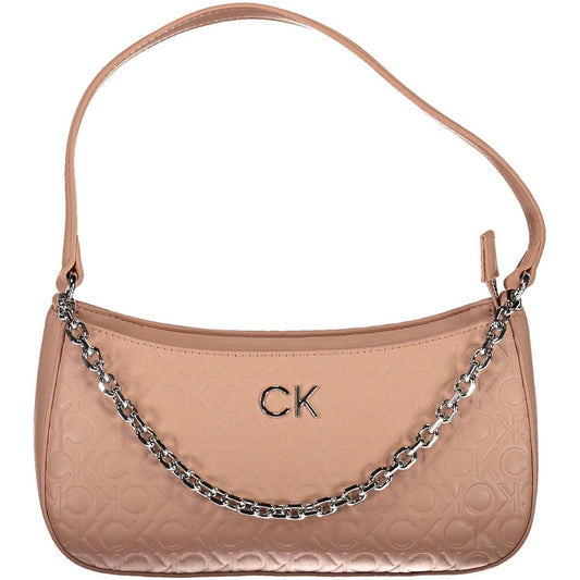 Calvin Klein Chic Pink Chain Handle Bag with Contrasting Details Calvin Klein