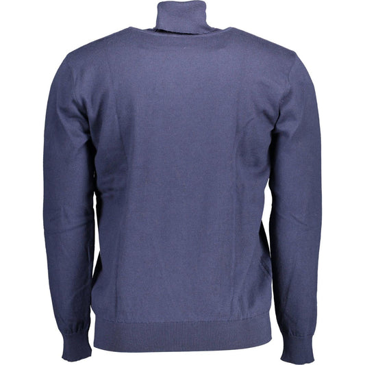 U.S. POLO ASSN. Elegant Blue Turtleneck with Embroidered Logo U.S. POLO ASSN.