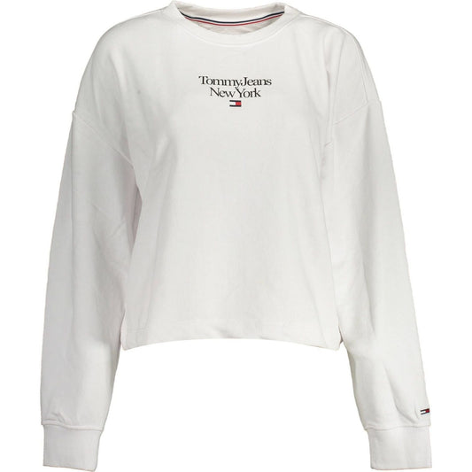 Tommy Hilfiger Chic White Embroidered Logo Sweatshirt Tommy Hilfiger