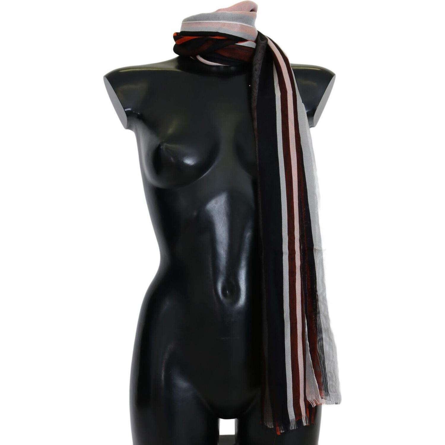 优雅多色真丝流苏围巾