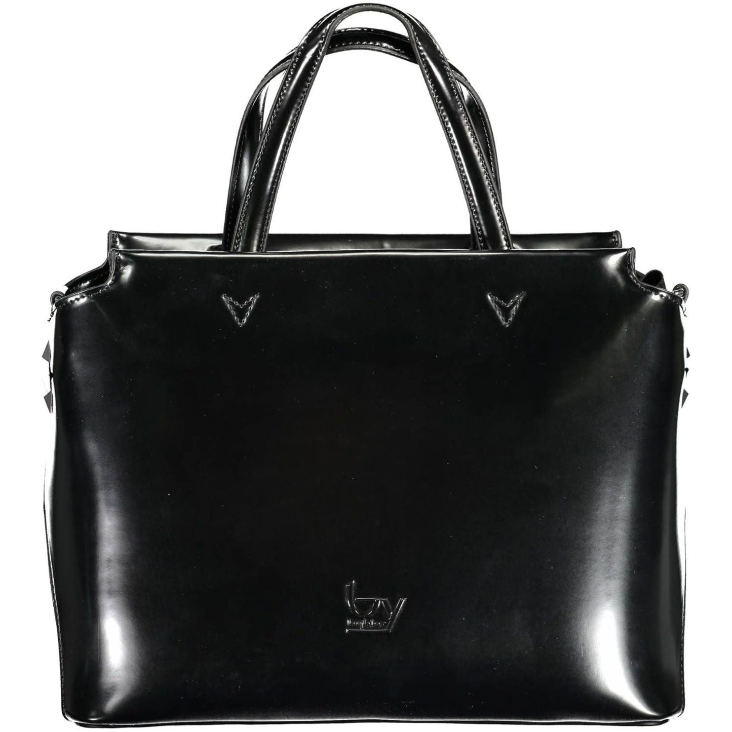 BYBLOS Elegant Black Two-Handle Bag with Contrasting Details BYBLOS