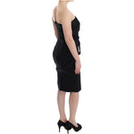 Masha Ma Black Strapless Embellished Pencil Dress