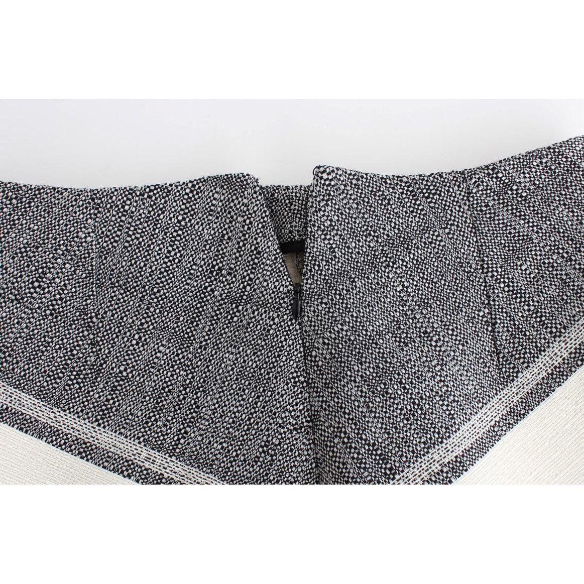 优雅的黑色和灰色皮革 Liza 裙子