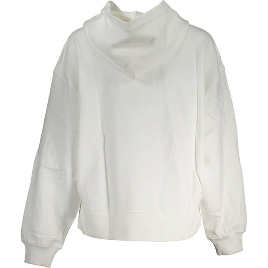 Calvin Klein Elegant White Brushed Cotton Hoodie Calvin Klein