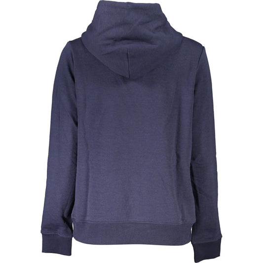 Tommy Hilfiger Chic Blue Hooded Sweatshirt with Signature Print Tommy Hilfiger