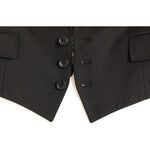 Dolce & Gabbana Black Silk Scarf Back Blazer Jacket Blazer jacket