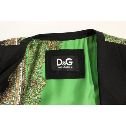 Dolce & Gabbana Black Silk Scarf Back Blazer Jacket Blazer jacket
