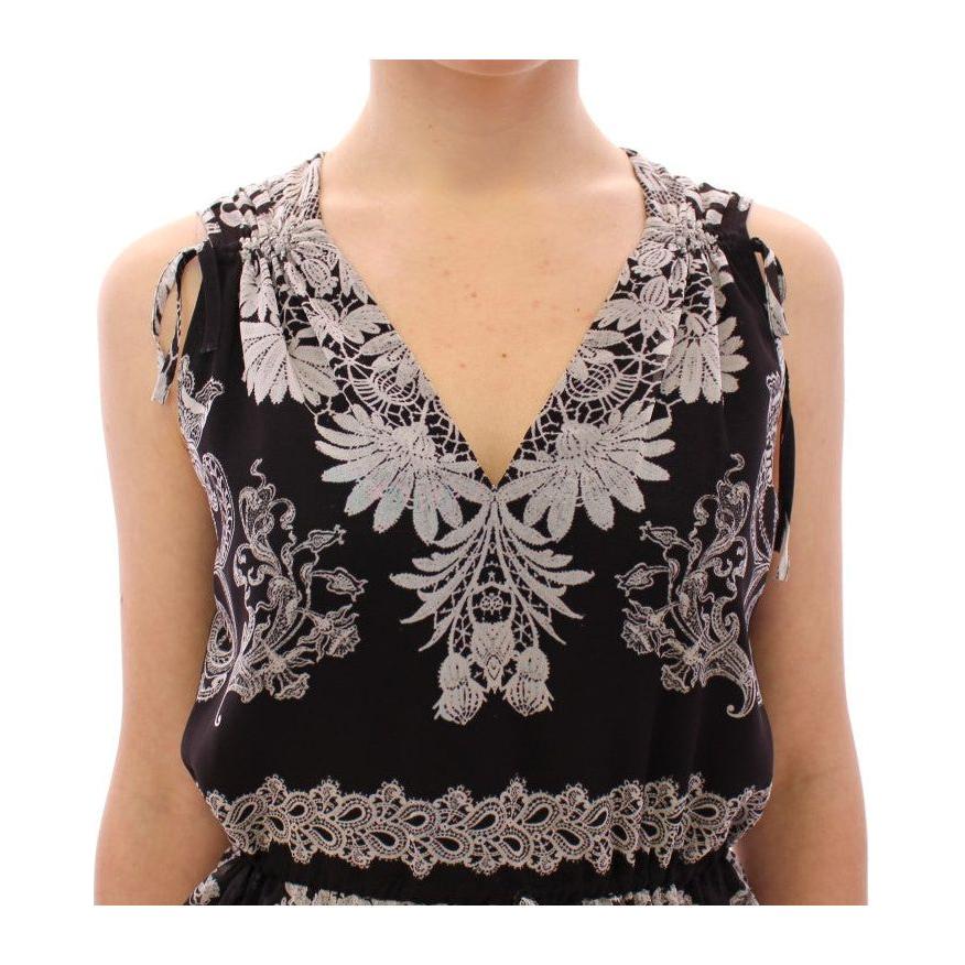 优雅花朵直筒套装