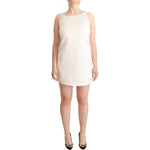Elisabetta Franchi White Polyester Sleeveless Mini Shift Dress