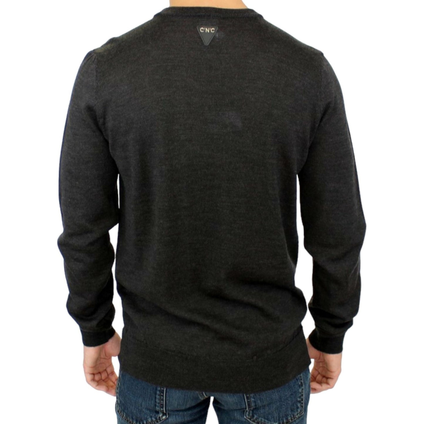 Costume NationalElegant Gray Crewneck Sweater PulloverMcRichard Designer Brands£189.00