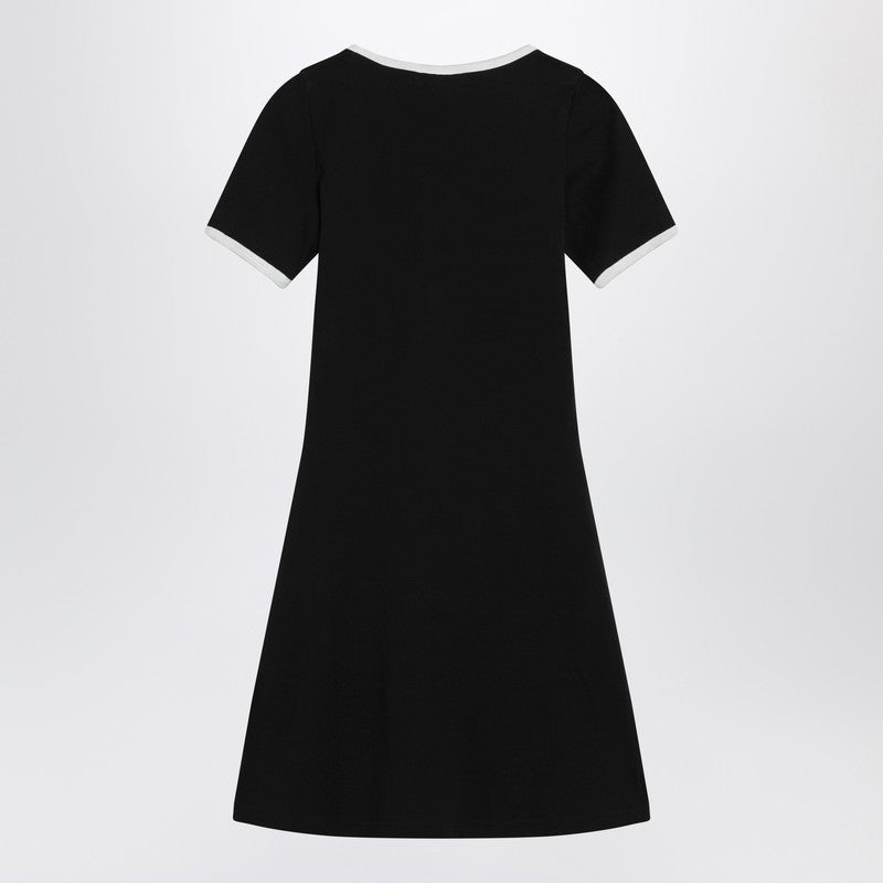 Courreges Courrèges White/black mini dress in cotton 225JR0600JS0203/Q_COURR-9901_323