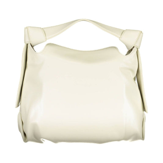 Calvin Klein Elegant Beige Shoulder Bag with Contrasting Details Calvin Klein