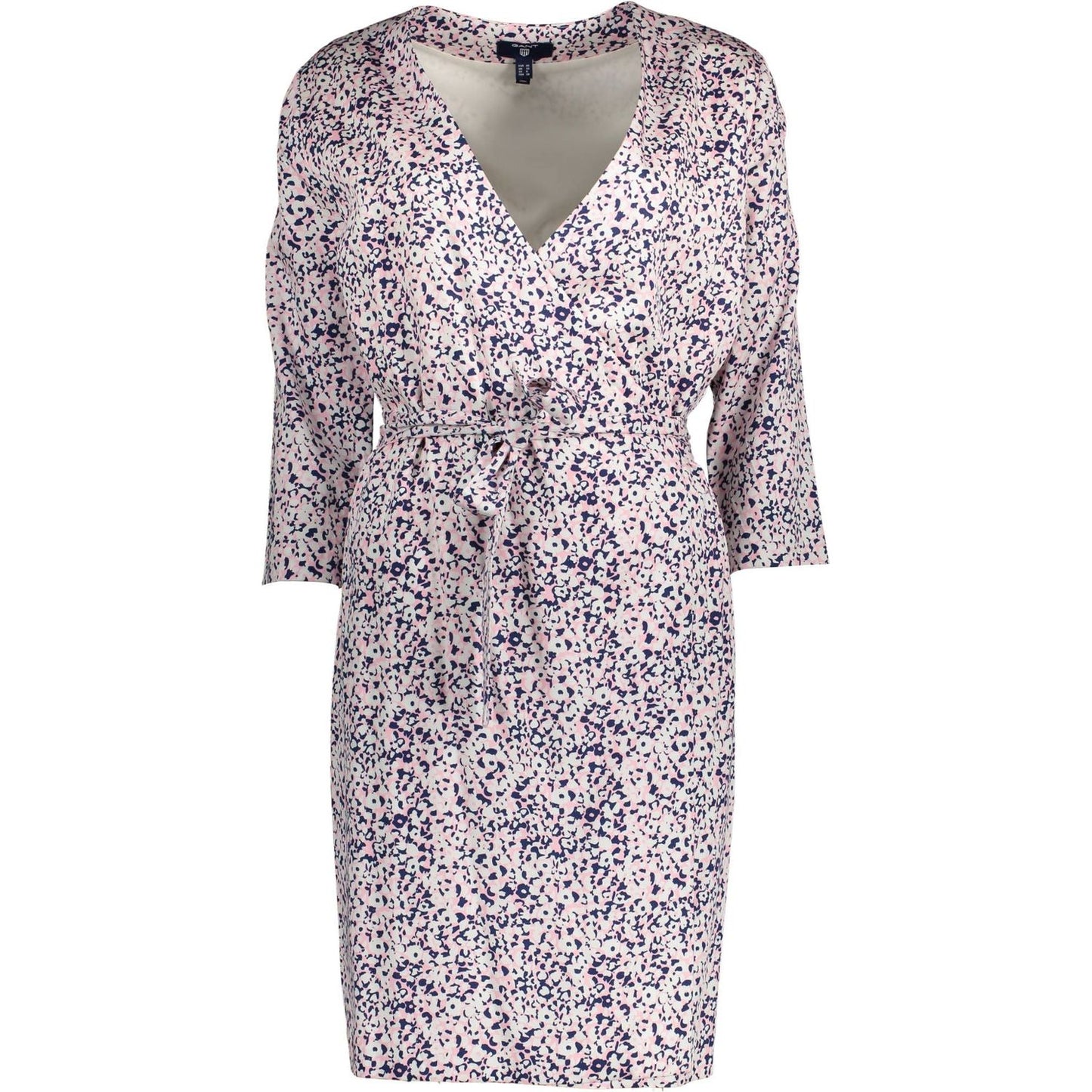 Gant Elegant Long Sleeve Wrap Dress in Pink Gant