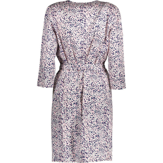 Gant Elegant Long Sleeve Wrap Dress in Pink Gant