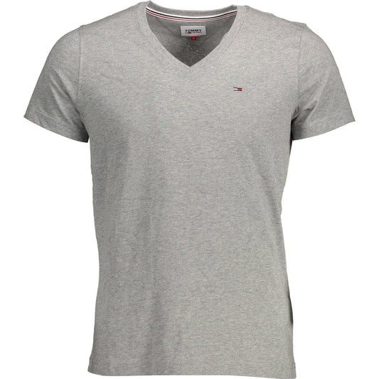 Tommy Hilfiger Gray Cotton Men T-Shirt Tommy Hilfiger