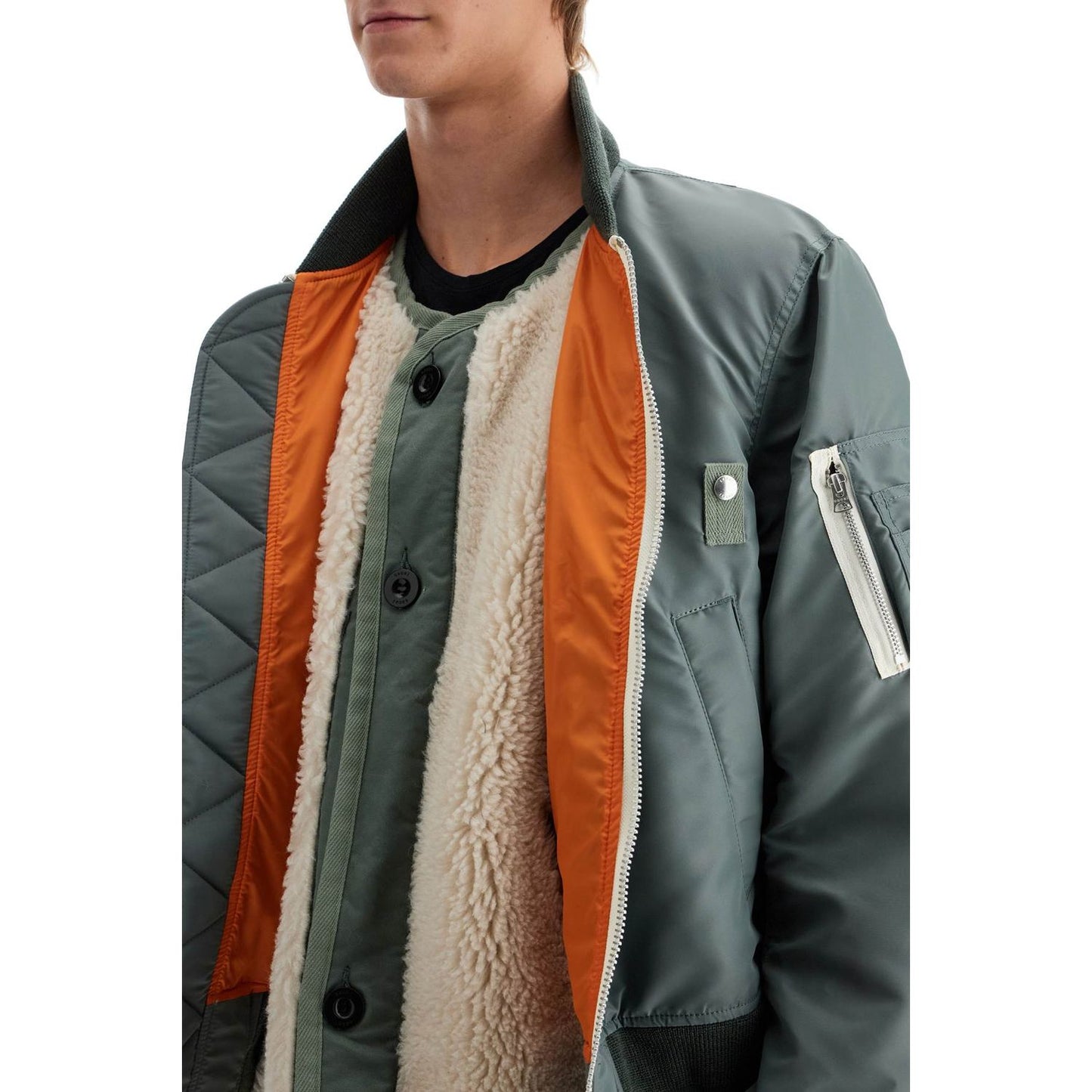 Sacai layered hybrid bomber jacket Jackets Sacai