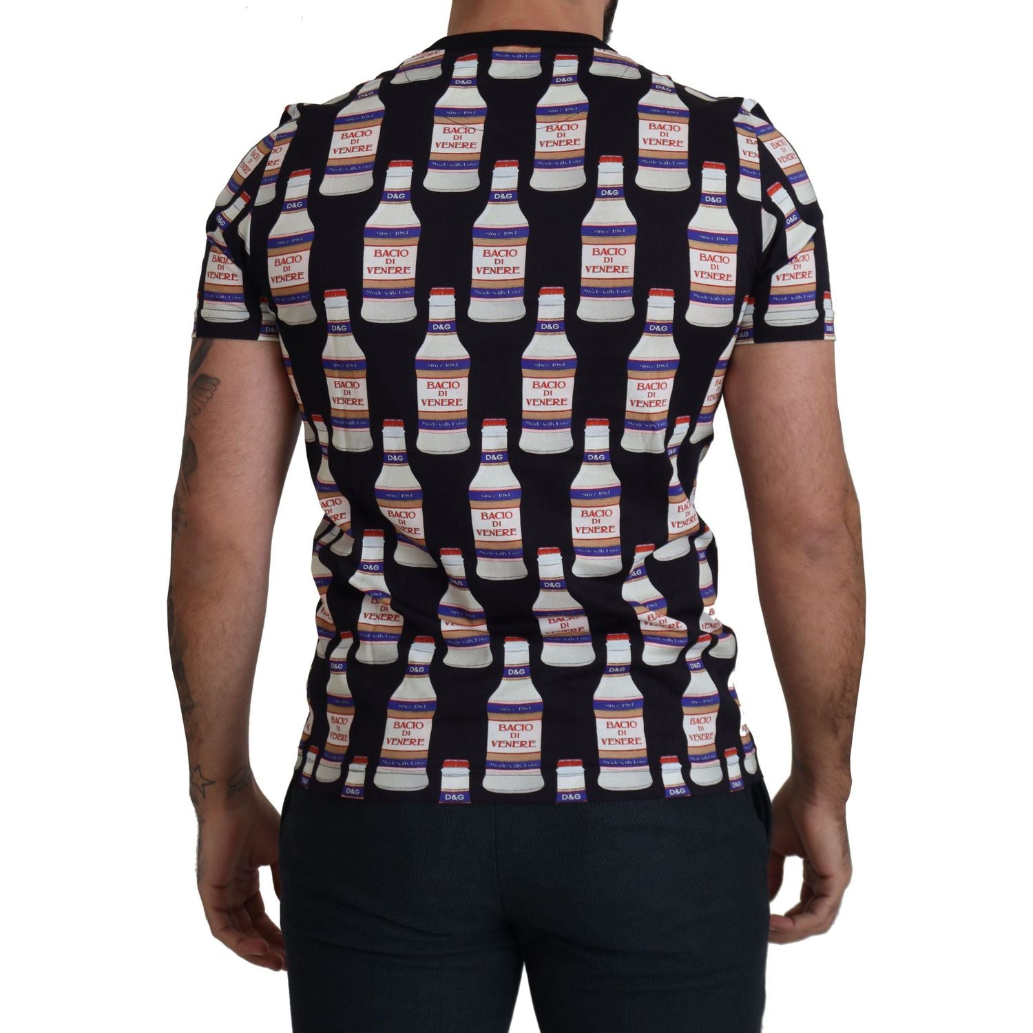 优雅黑色 Bacio Di Venere 印花 T 恤