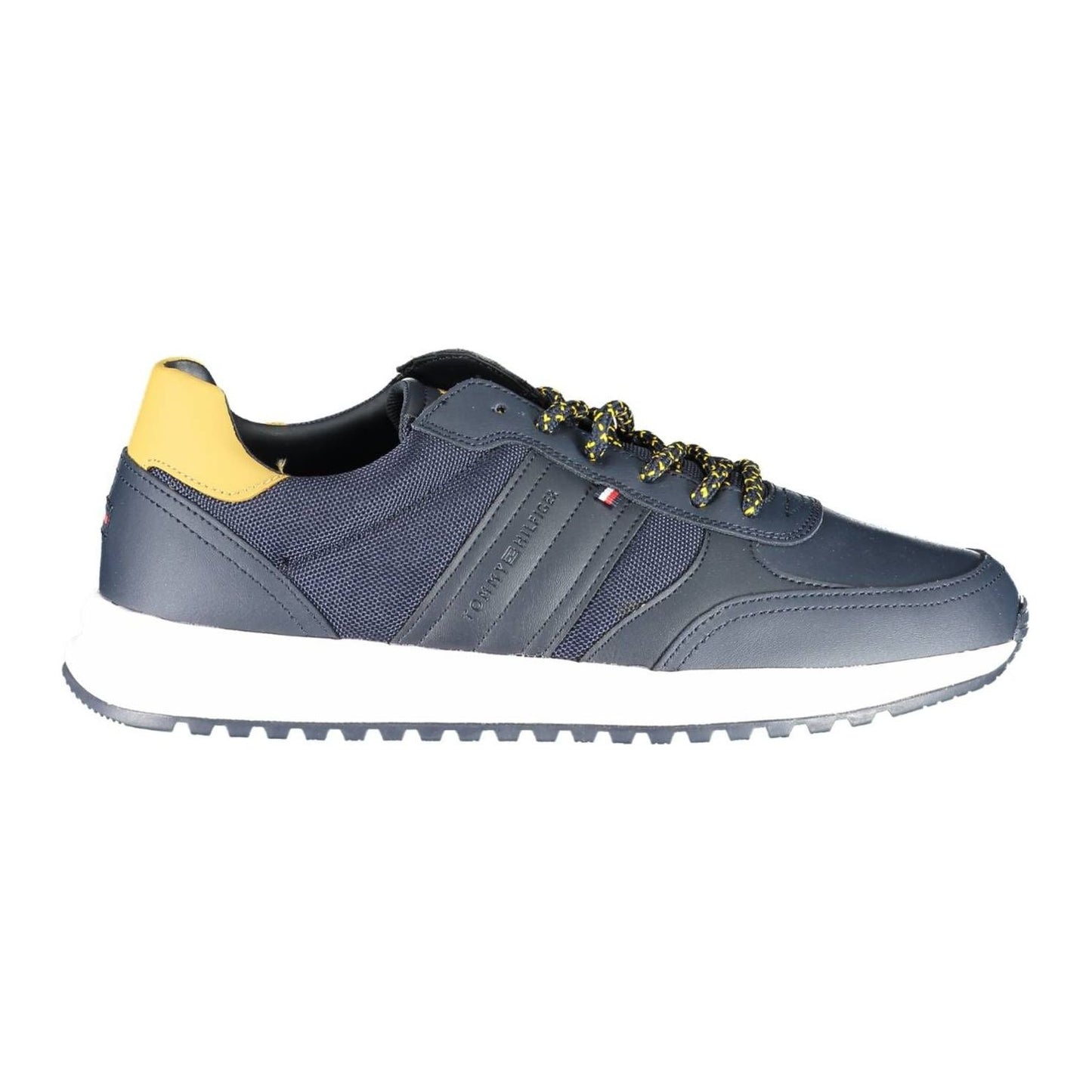 Tommy Hilfiger Sleek Blue Sneakers with Contrasting Sole Tommy Hilfiger