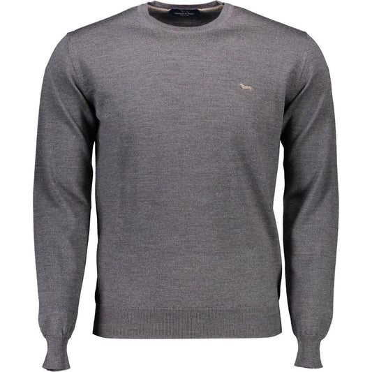 Harmont & Blaine Elegant Gray Wool Sweater with Classic Logo Harmont & Blaine