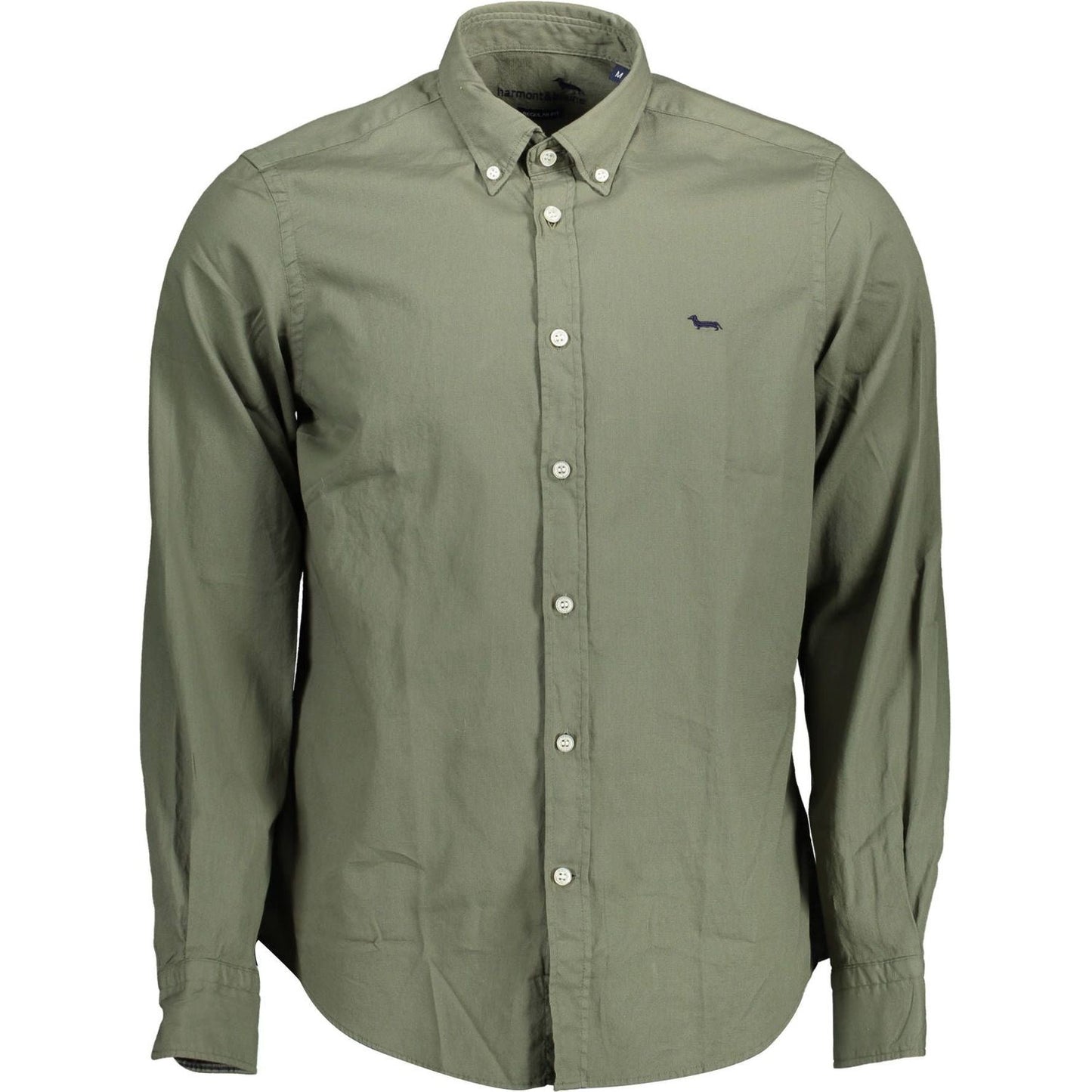 Harmont & Blaine Elegant Green Long Sleeve Button-Down Shirt Harmont & Blaine