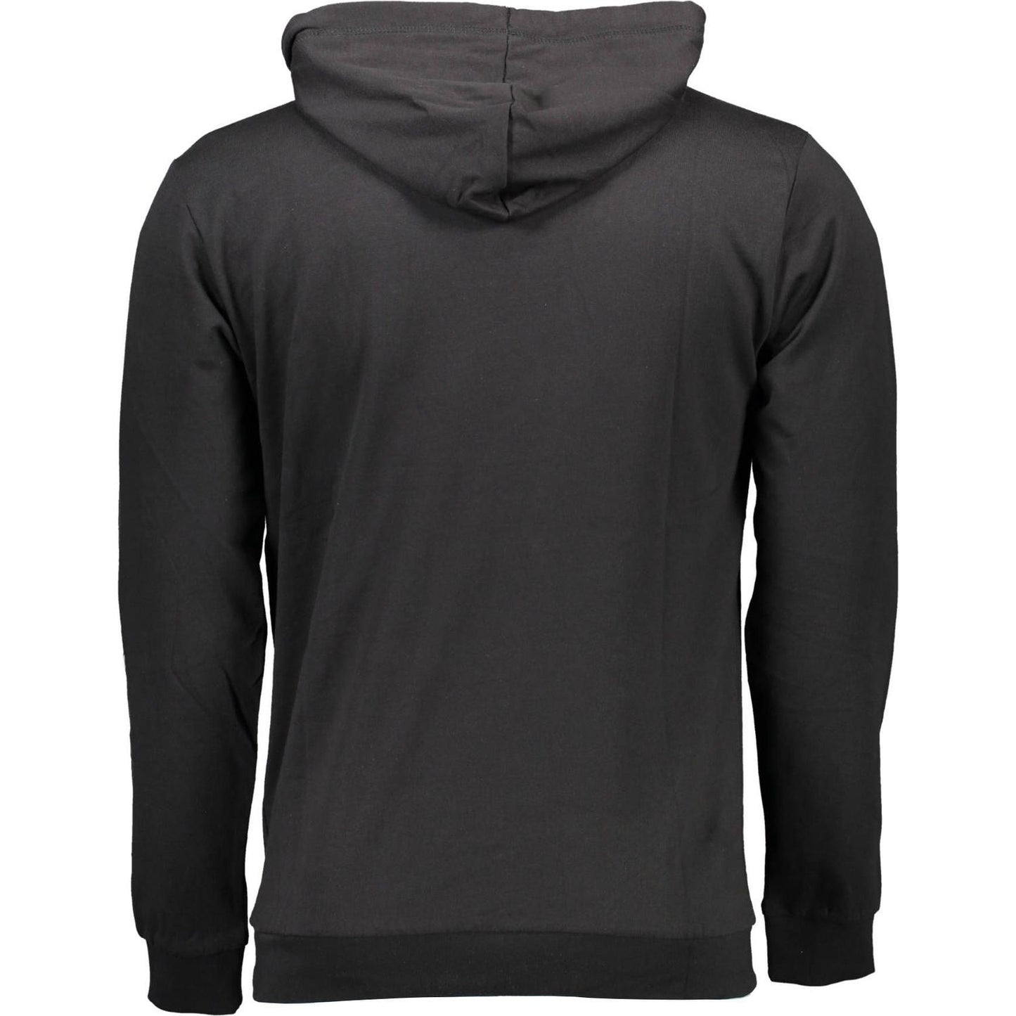 Sergio Tacchini Elegant Black Hooded Sweatshirt with Logo Embroidery Sergio Tacchini