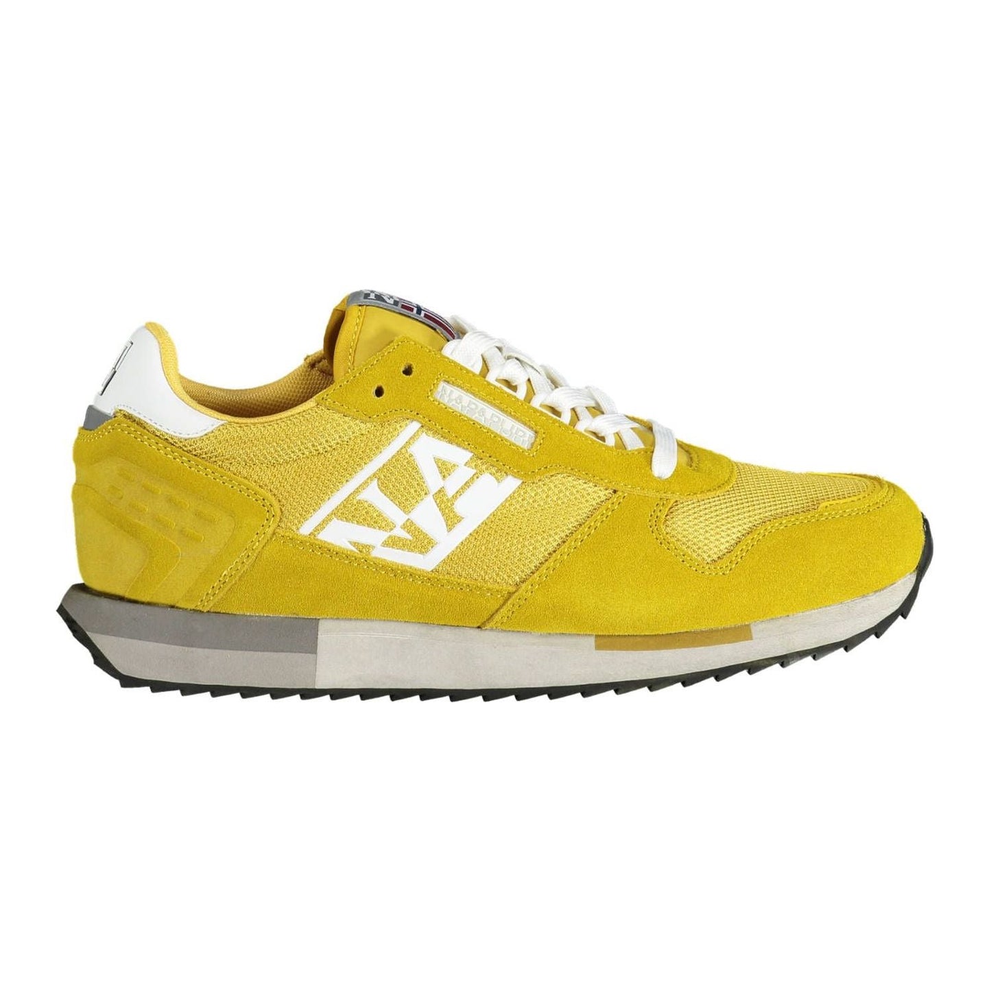 Napapijri Vibrant Yellow Lace-Up Sporty Sneakers Napapijri