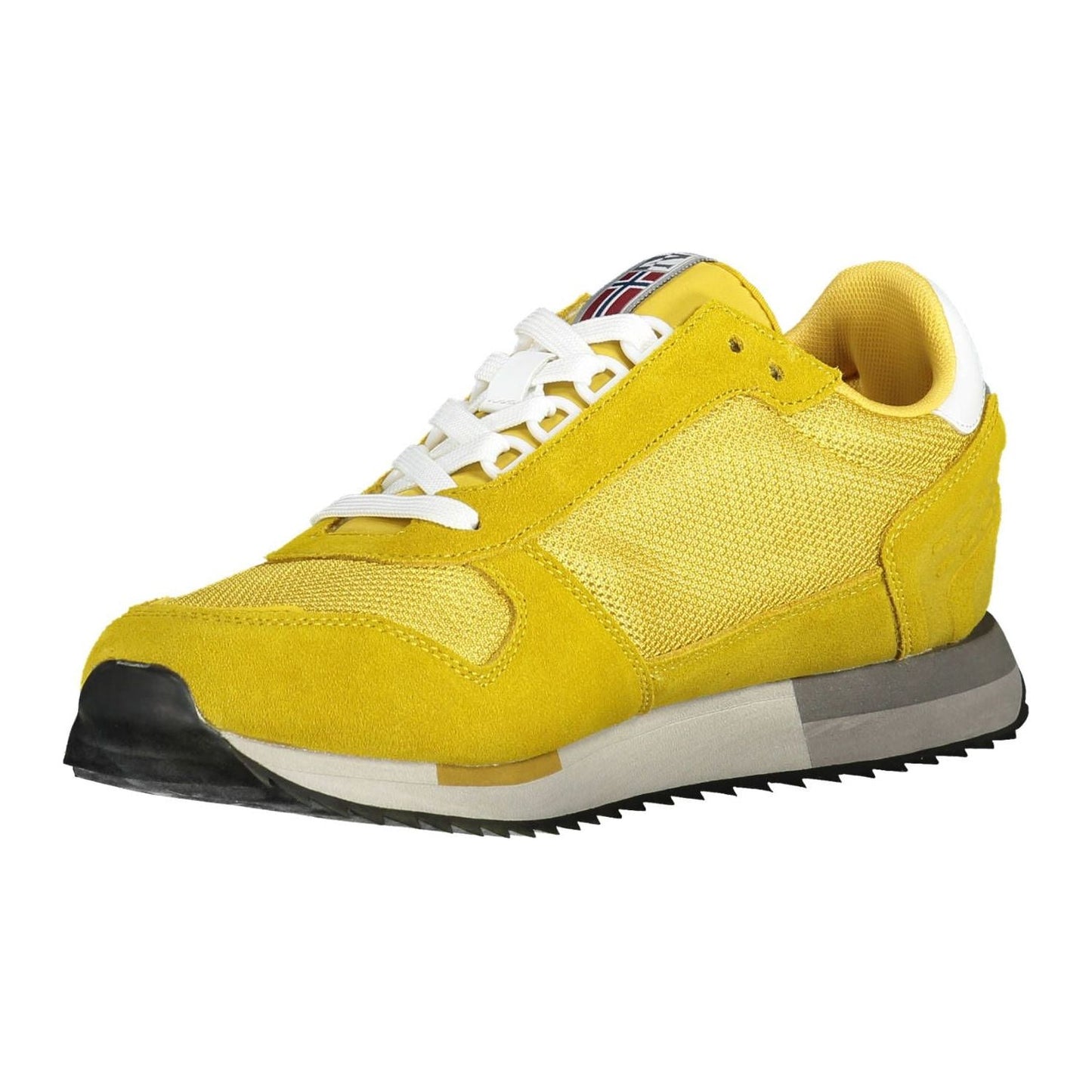 Napapijri Vibrant Yellow Lace-Up Sporty Sneakers Napapijri