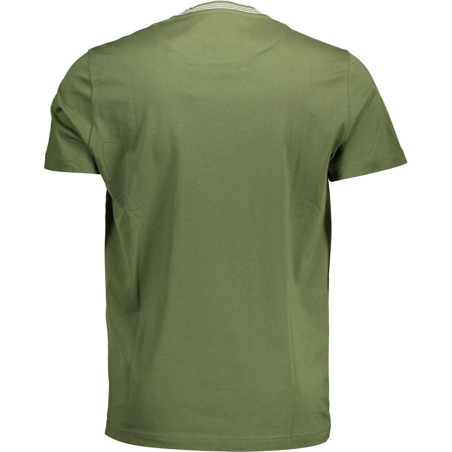 Harmont & Blaine Elegant Green Crew Neck Cotton Tee with Pocket Harmont & Blaine