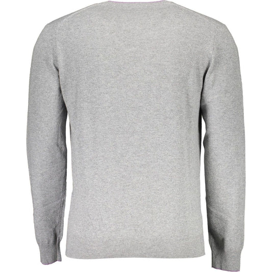 Harmont & Blaine Elegant V-Neck Sweater with Contrasting Details Harmont & Blaine