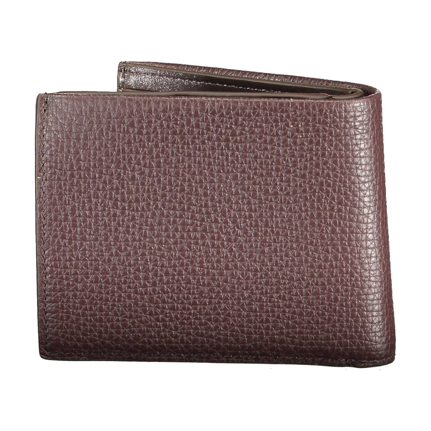 Calvin Klein Elegant Brown Leather Wallet with Coin Purse Calvin Klein