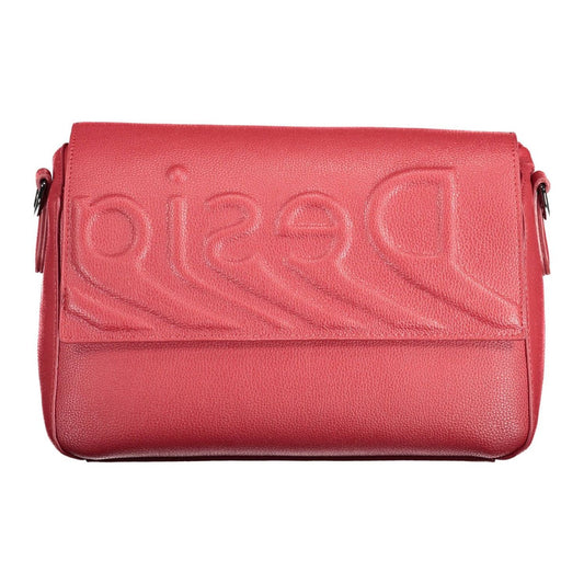 Desigual Chic Red Contrasting Detail Shoulder Bag Desigual