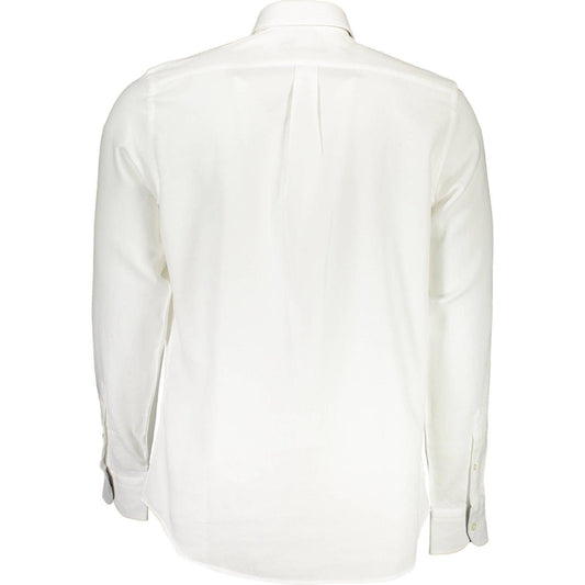 Harmont & Blaine Elegant White Cotton Shirt with Contrasting Cuffs Harmont & Blaine