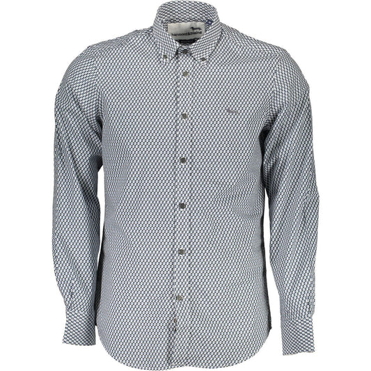 Harmont & Blaine Elegant Blue Regular Fit Long Sleeve Shirt Harmont & Blaine