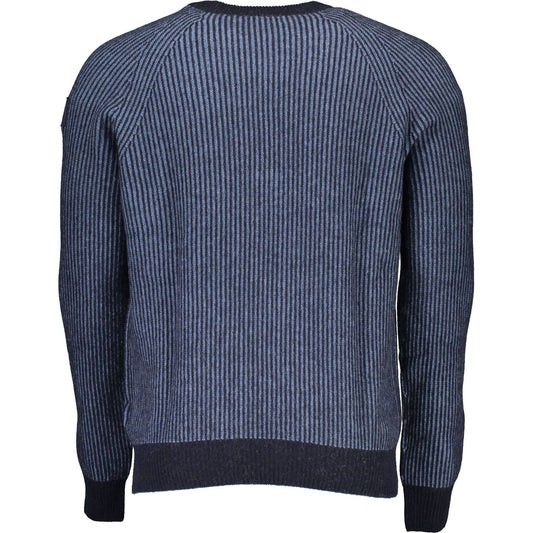 North Sails Blue Wool Men Sweater North Sails