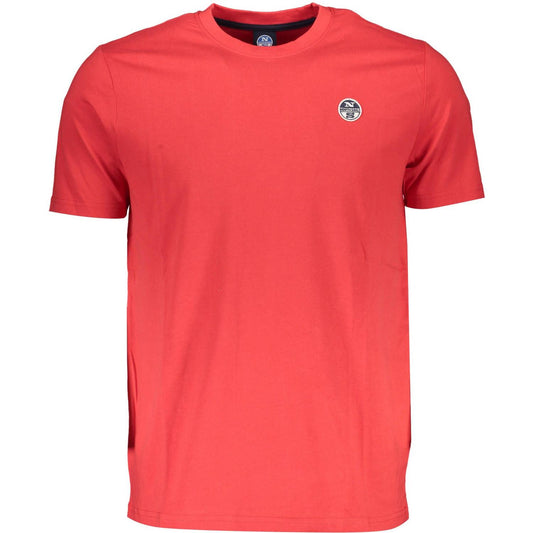 North Sails Vibrant Red Round Neck Tee with Logo Detail North Sails